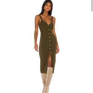 Song of Style Isla Midi Dress in Olive